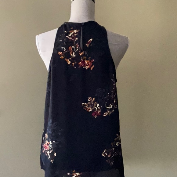 Violet & Claire size M sleeveless top sheer black with flowers - Picture 6 of 10